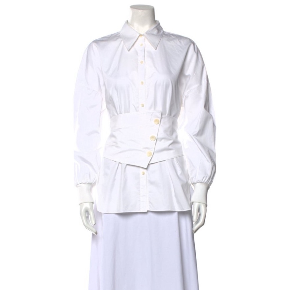 Elegant White Tibi Button Up shirt